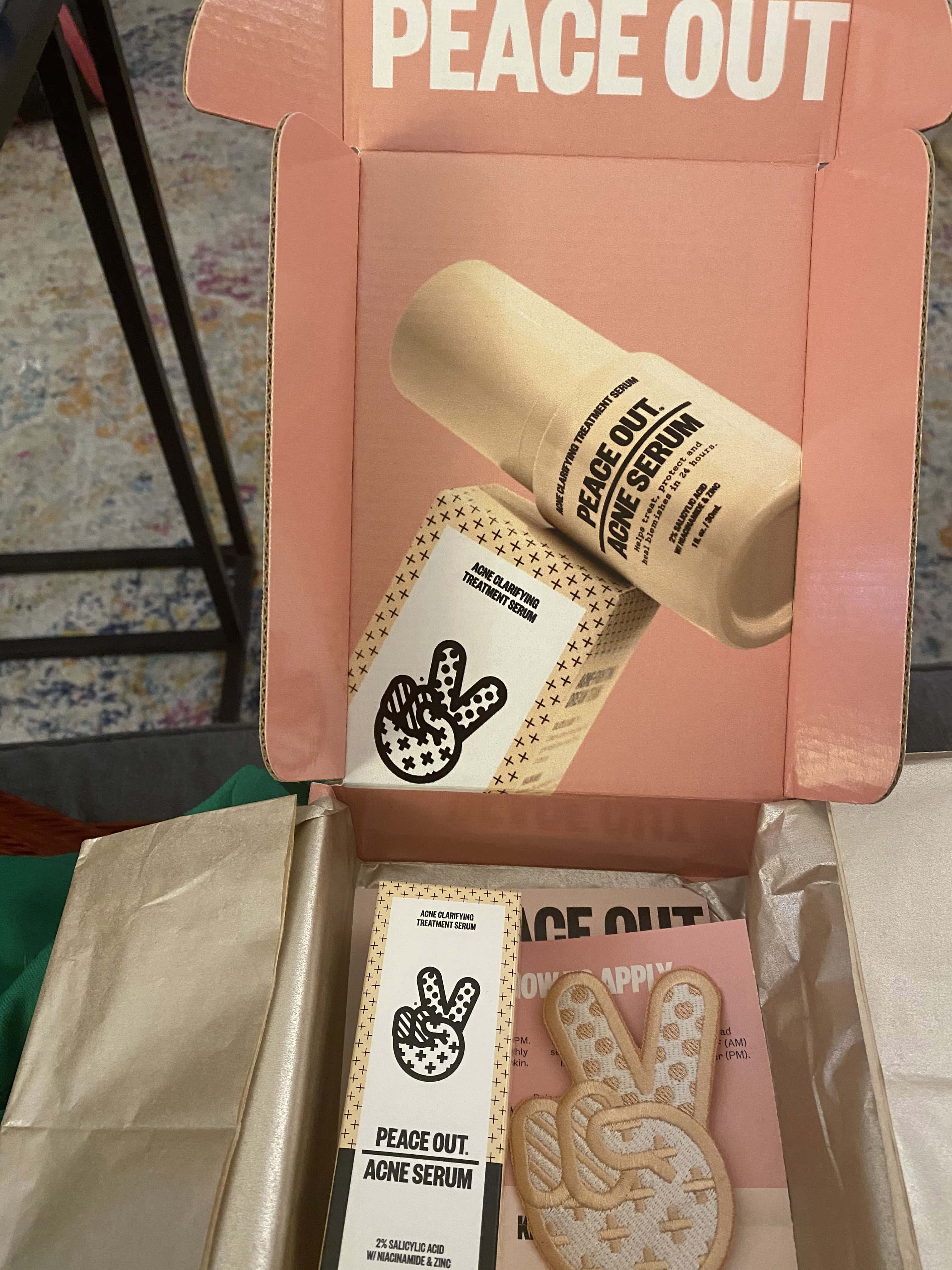 peace out skincare acne serum review
