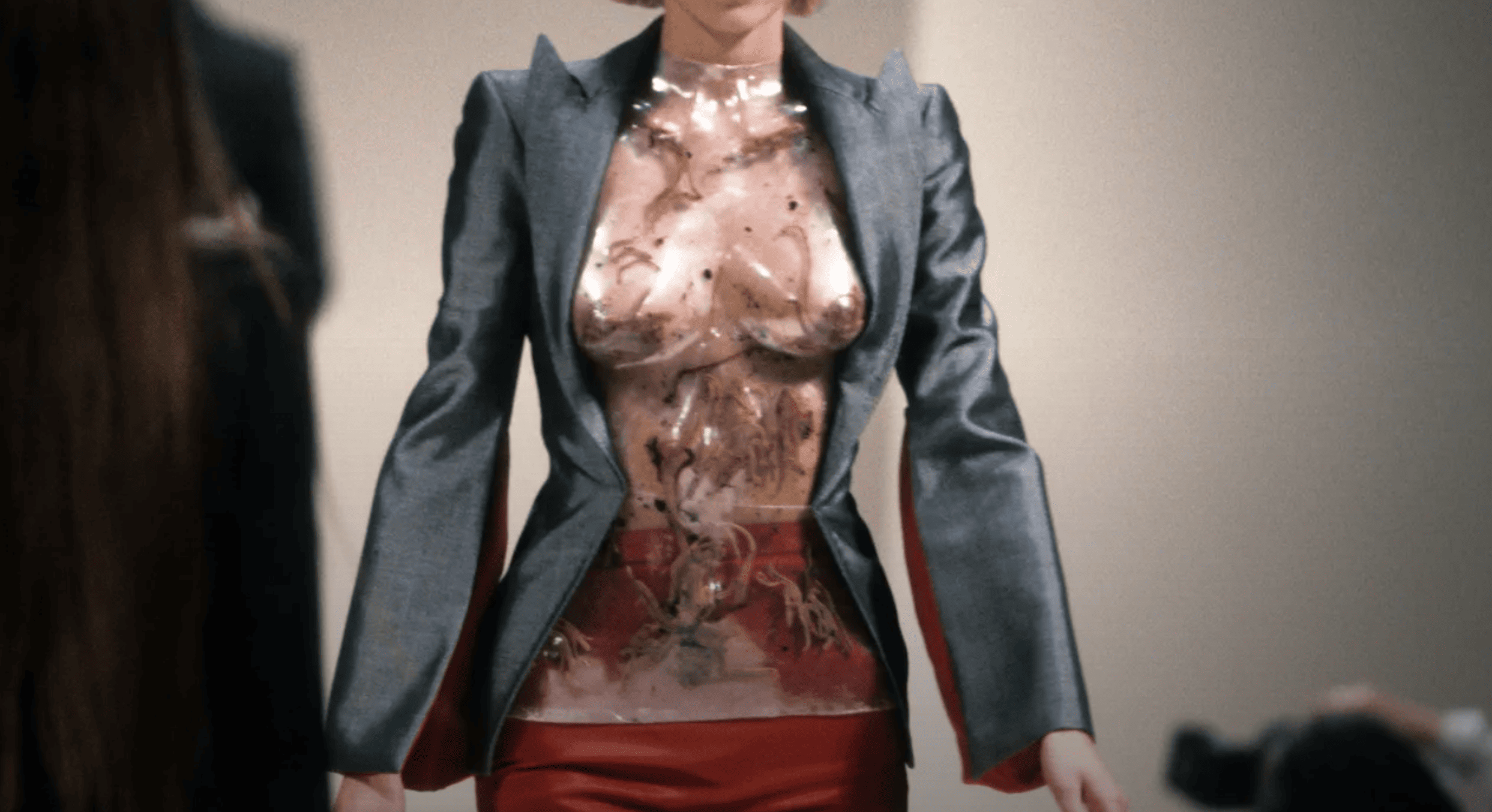 alexander mcqueen worm corset