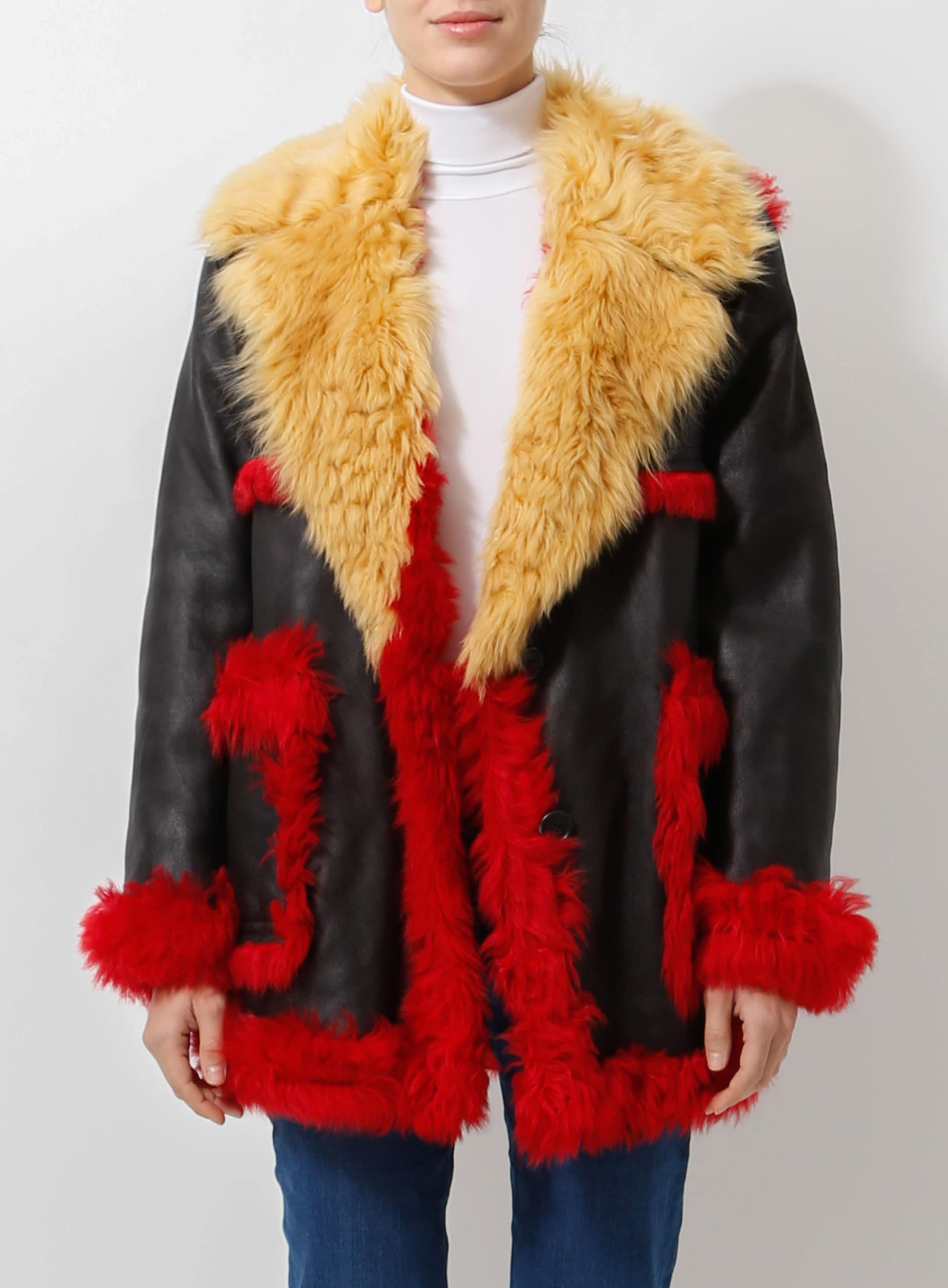 prada fall 2014 shearling coat