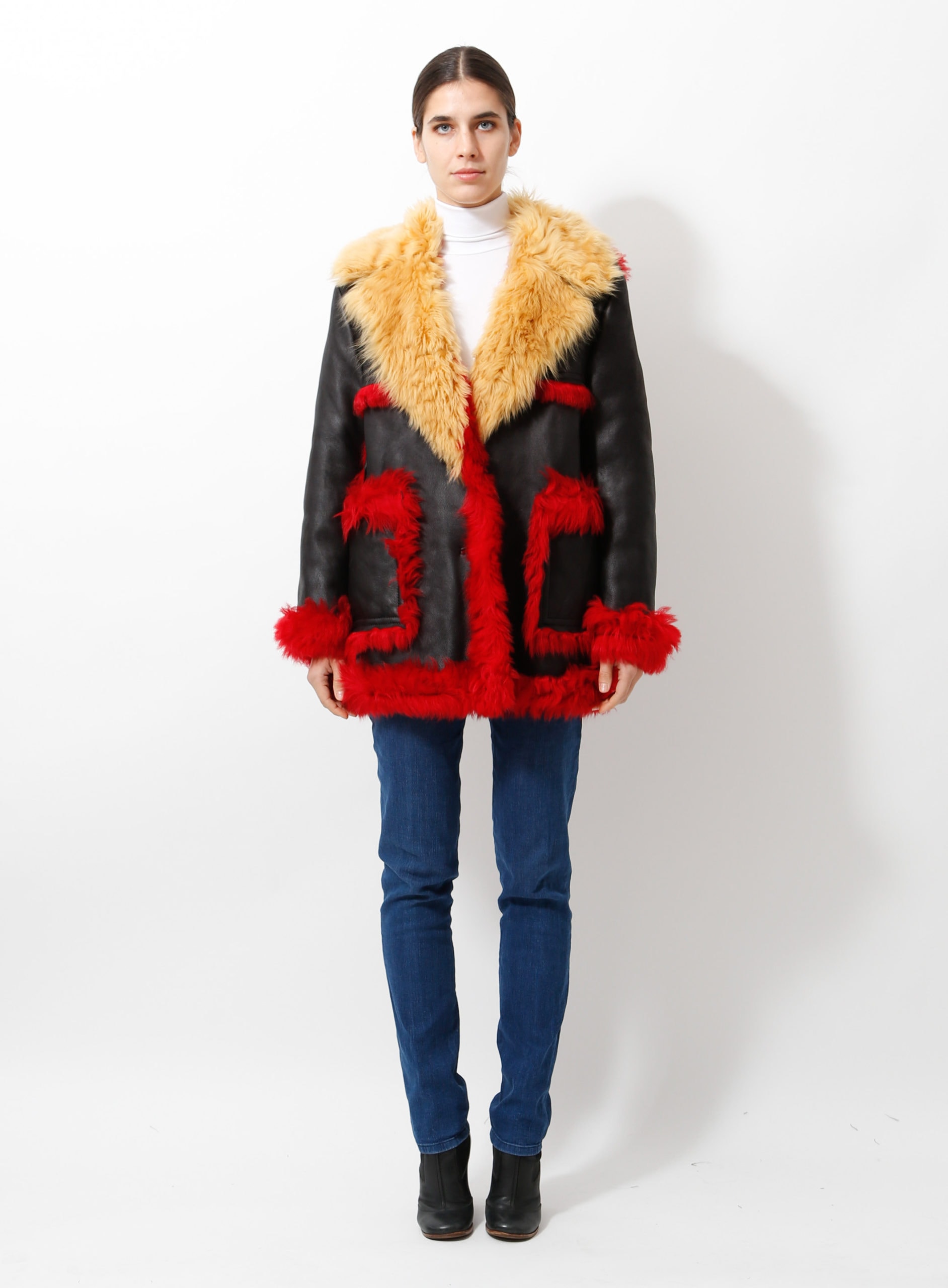prada fall 2014 shearling coat